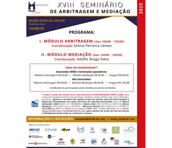 XVIII Seminário de Arbitragem e Mediação